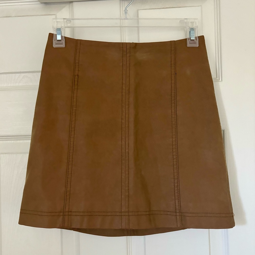 Free People Modern Femme Vegan Suede Mini Skirt